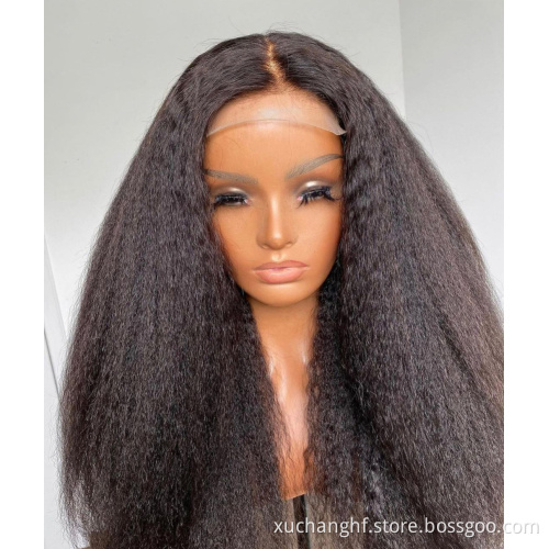 Transparent Swiss Lace Frontal Wig Raw Mink Brazilian Straight Virgin Human Hair Hd Full 360 Lace Front Wig For Black Women
